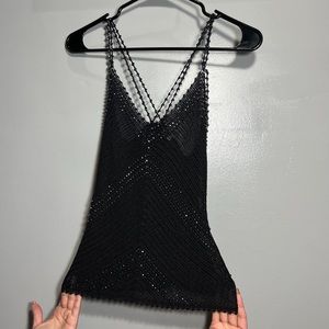 Crochet beaded top